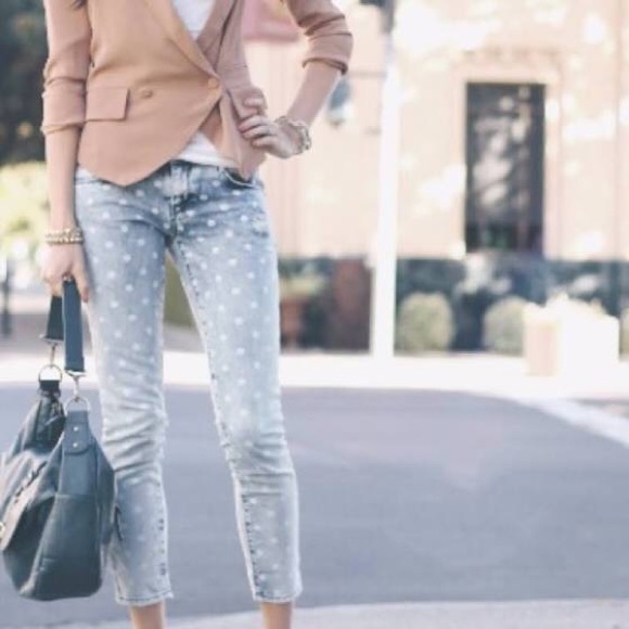 Zara Ombré Polka Dot Jeans - Picture 3 of 12